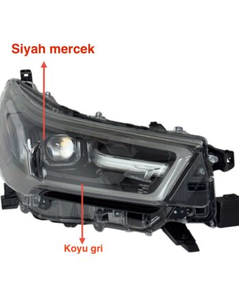 Far Toyota Hilux 2020-2024 (SAĞ, MERCEKLİ, İÇI KOYU GRİ, SİYAH MERCEK, HILUX YAZILI, INVINCIBLE)