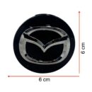 Jant Göbeği Mazda 3 2004-2015 / Mazda 6 2004-2015 / Mazda 2 2004-2015 (SİYAH, 5, 7 CM)