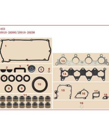 Takım Conta Hyundai Accent 2003-2005 / Era 2006-2012 Hyundai Elantra 2004-2007 / Cerato 2006-2012 / Matrix 2009-2012 (SİLİNDİR CONTASIZ, 1.6 BENZİNLİ)